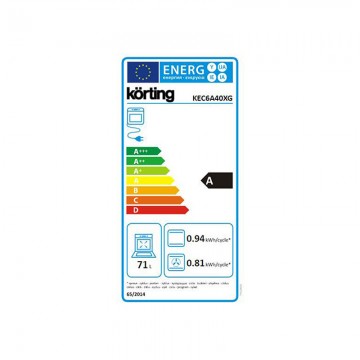 Korting KEC6A40XG Κουζίνα Ηλεκτρική 71lt με Κεραμικές Εστίες 60cm 030061901 Korting KEC6A40XG Κουζίνα Ηλεκτρική 71lt με Κεραμικές Εστίες 60cm 030061901